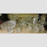 A cut glass punch bowl set,