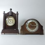 An Ansonia bracket clock, 41cm tall,