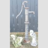 An iron water pump,