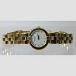 A Raymond Weil gold plated ladies wristwatch,