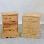 A modern pine bedside chest, 45cm,