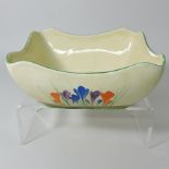 A Clarice Cliff bowl, in the Crocus pattern, printed marks to base,