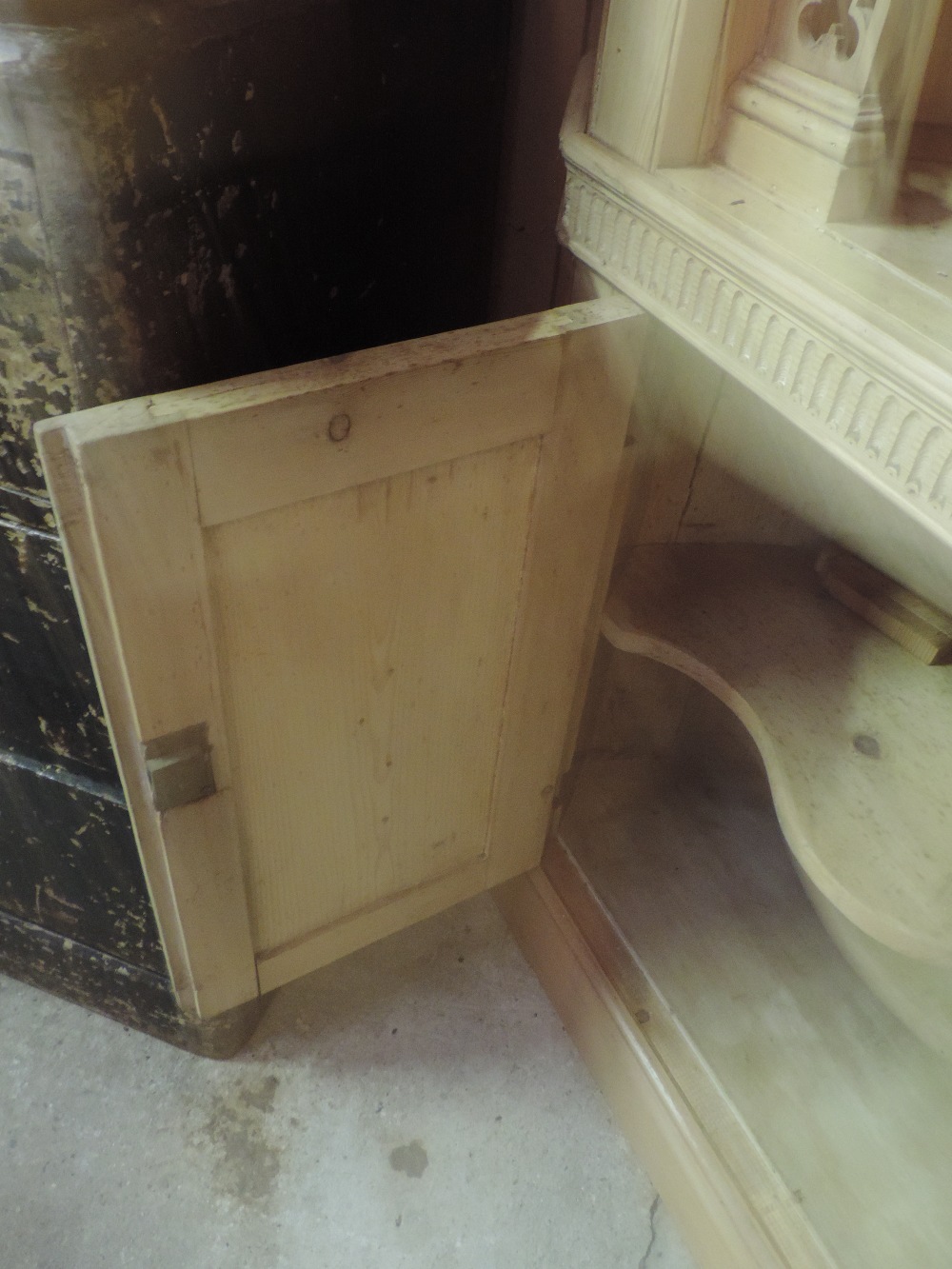 A 19th century pine, barrel back standing corner cabinet, - Image 8 of 8