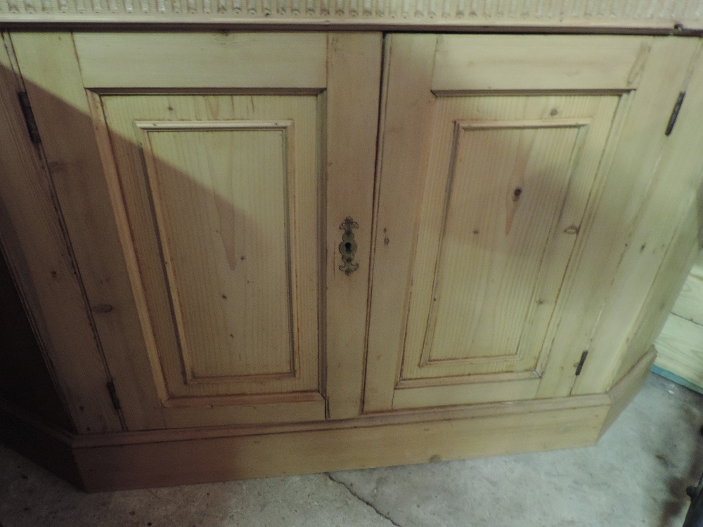 A 19th century pine, barrel back standing corner cabinet, - Image 2 of 8