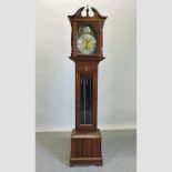 A modern mahogany cased longcase clock, with Westminster chimes,