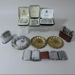 A Brevete patent table lighter, together with a Silver Match,