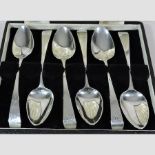 A set of six Old English pattern, Georgian teaspoons, by Peter, Ann and William Bateman, 1804,