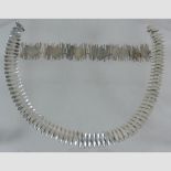 A 1970's Danish silver and link necklace,