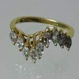 An 18 carat gold and diamond ring,