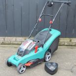 A Bosch electric rotary lawn mower,
