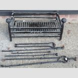 A cast iron fire grate,