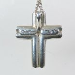 A Tiffany and Co silver cross and chain,