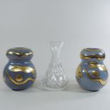 A Kosta Boda studio glass vase, by Ulrica Hydman Vallien, limited edition 49/80, 20cm tall,