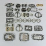 A collection of early 20th century buckles and brooches