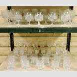 An extensive suite of Webb cut crystal glassware, to include wine glasses,