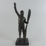 A bronze figure of pilot