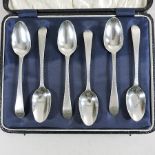 A set of six silver George III teaspoons, by Stephen Adams, London,