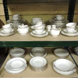 A collection of Rorstrand Swedish white glazed tea and dinner wares,