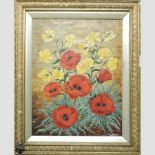 Dan Spooner, 20th century, Poppies, signed oil on canvas,