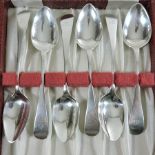 A set of six George III teaspoons, by William Bateman, London, 1820,