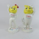 A pair of painted metal advertising money boxes,