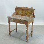 A Victorian marble top wash stand,