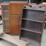 A 1930's oak bureau cabinet, 107cm,