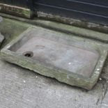 A York stone sink,