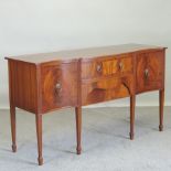 A George III style mahogany sideboard,