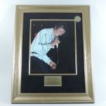 A signed photograph of Michael Jackson,
