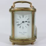 A brass cased carriage clock, by Charles Frodsham,