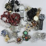A small collection of costume jewellery,