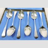 A set of six George III tea spoons by Lias Brothers, London, 1804-1826,