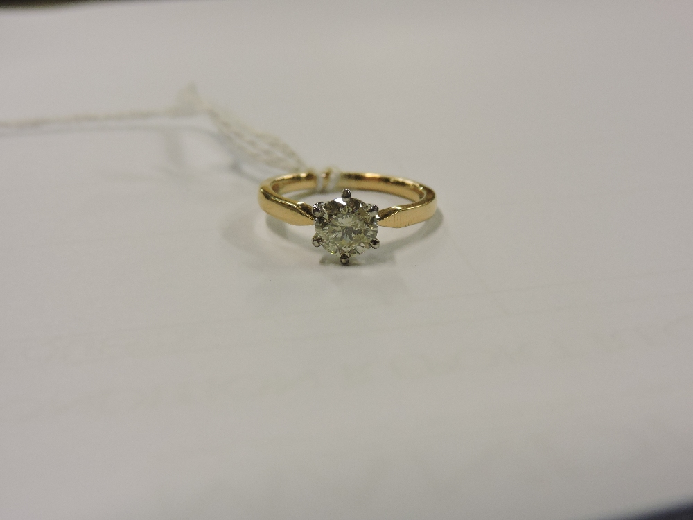 An 18 carat gold solitaire diamond ring, approximately one carat, - Image 5 of 7