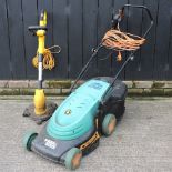 A Black and Decker electric mower,
