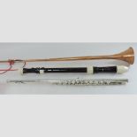 A Yamaha flute, cased,