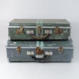 A vintage suitcase, together with another,