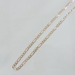 A 9 carat gold link necklace,