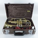 A Yamaha brass cornet,