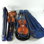 A Stentor students violin and bow, cased,