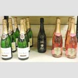 A collection of six bottles of Nicolas Feuillatte Champagne,