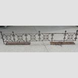 A 19th century cast iron balustrade,