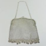 An early 20th century chain mail purse