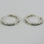 A pair of Pandora silver hoop earrings