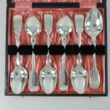 A set of six William IV silver tea spoons, by A.B.