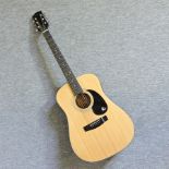 A Gibson Epiphone steel strung acoustic guitar,