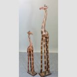 A wooden model of a giraffe,153cm,