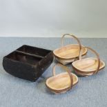 A wooden trug, 37cm,