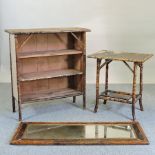 A Victorian bamboo open bookcase,