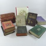 A collection of antique books and photo albums